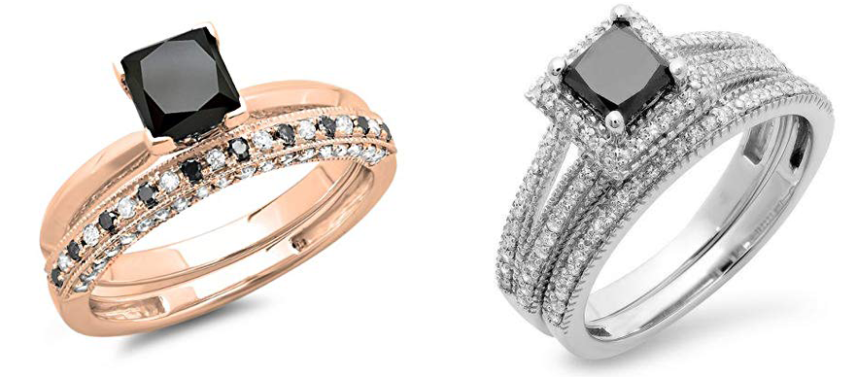 What Are The Best Wedding Ring Sets With Black And White Diamonds